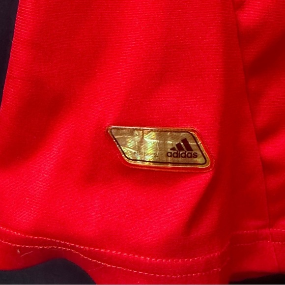 Adidas Spain National Team Red Yellow Soccer Jersey - Picture 5 of 9
